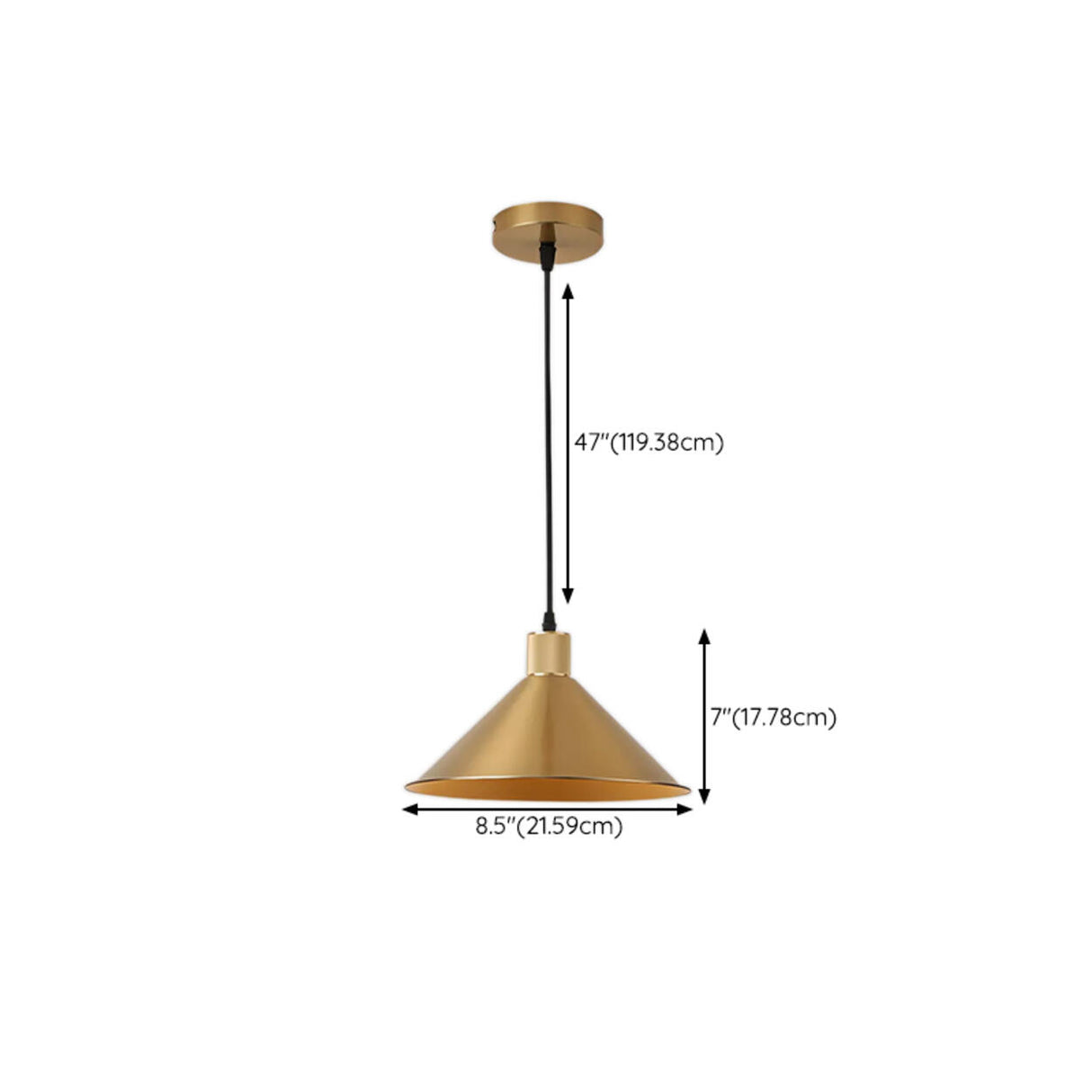 Modern Brass Gold Finish Dome Metal Pendant Lights Set Image - 75