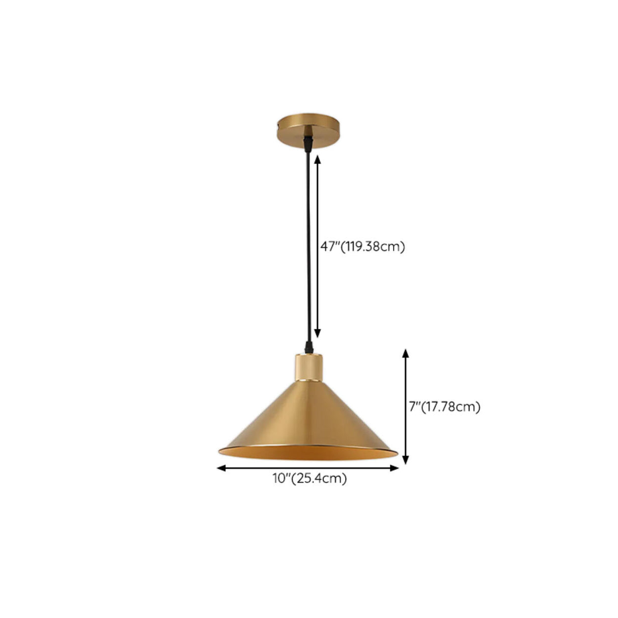 Modern Brass Gold Finish Dome Metal Pendant Lights Set Image - 77