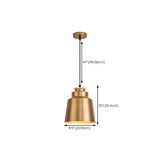 Modern Brass Gold Finish Dome Metal Pendant Lights Set Image - 78