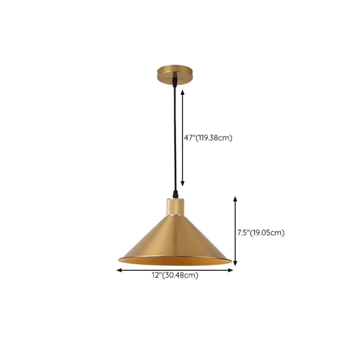 Modern Brass Gold Finish Dome Metal Pendant Lights Set Image - 79