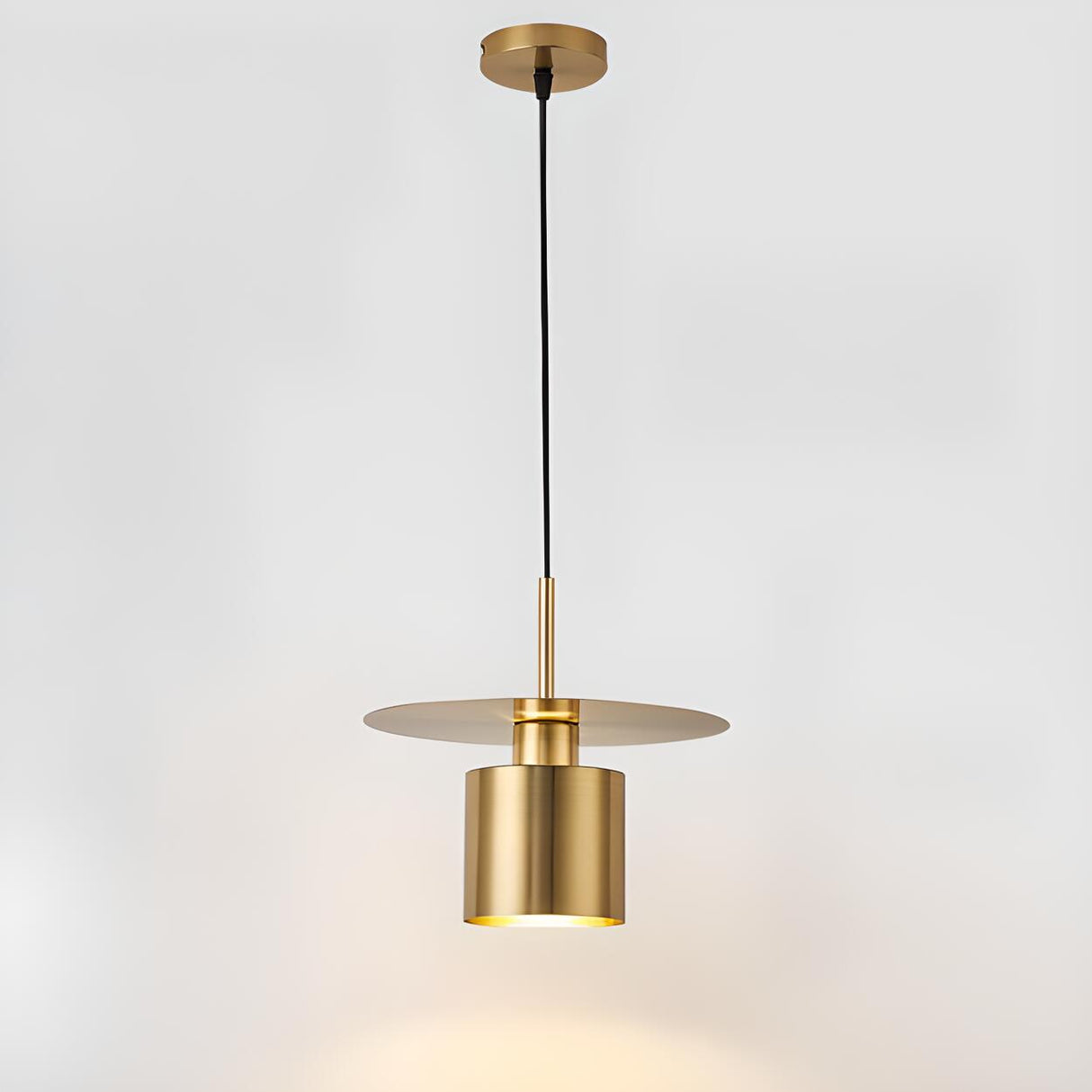 Modern Brass Gold Finish Dome Metal Pendant Lights Set Image - 8