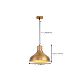 Modern Brass Gold Finish Dome Metal Pendant Lights Set Image - 81