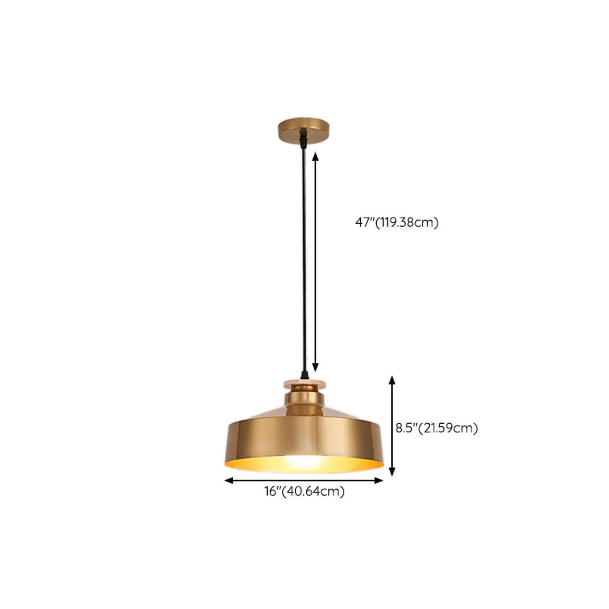 Modern Brass Gold Finish Dome Metal Pendant Lights Set Image - 87