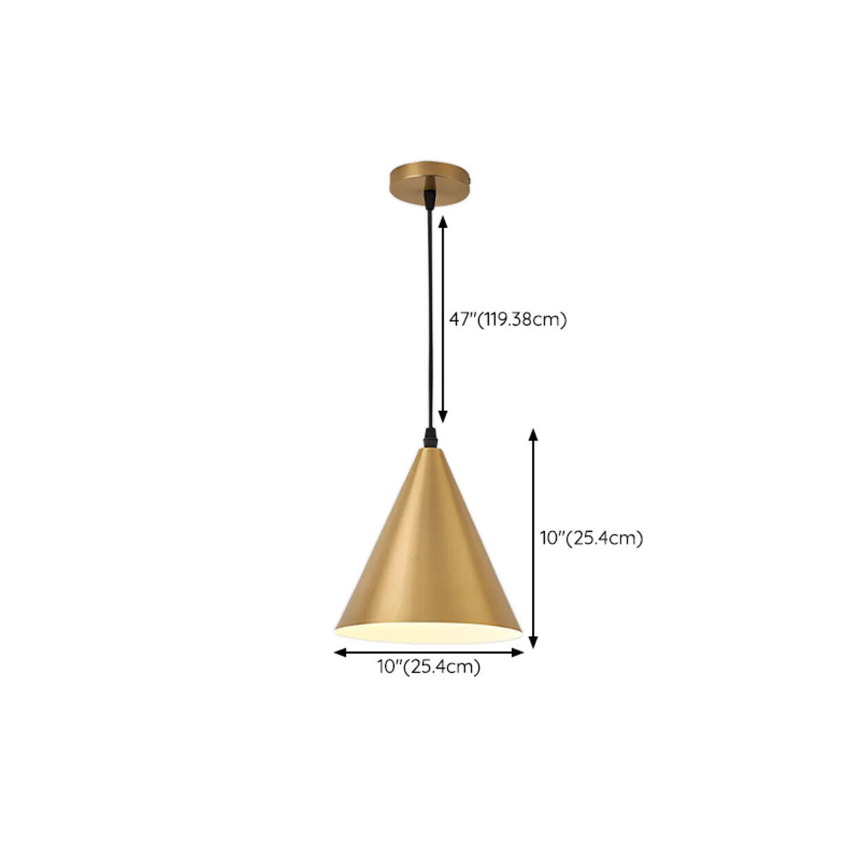 Modern Brass Gold Finish Dome Metal Pendant Lights Set Image - 92