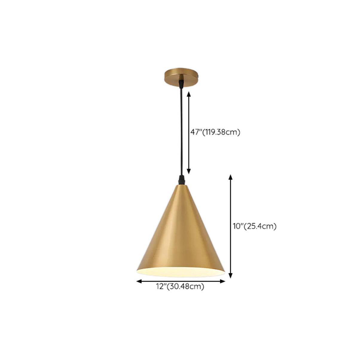 Modern Brass Gold Finish Dome Metal Pendant Lights Set Image - 93