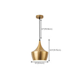 Modern Brass Gold Finish Dome Metal Pendant Lights Set Image - 94