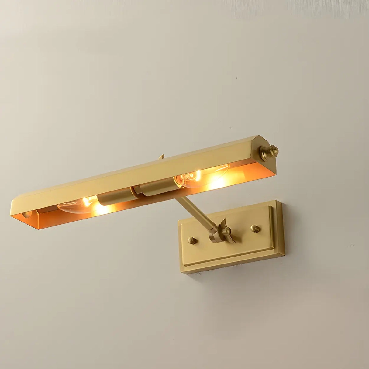 Modern Brass Half-Cylinder LED Metal Vanity Lighting Image - 5