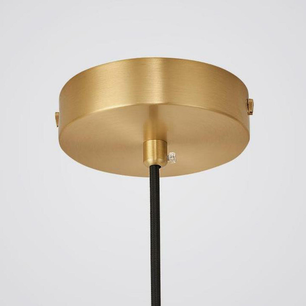 Modern Brass Metal Bowl Stone Pendant Light Set Image - 10