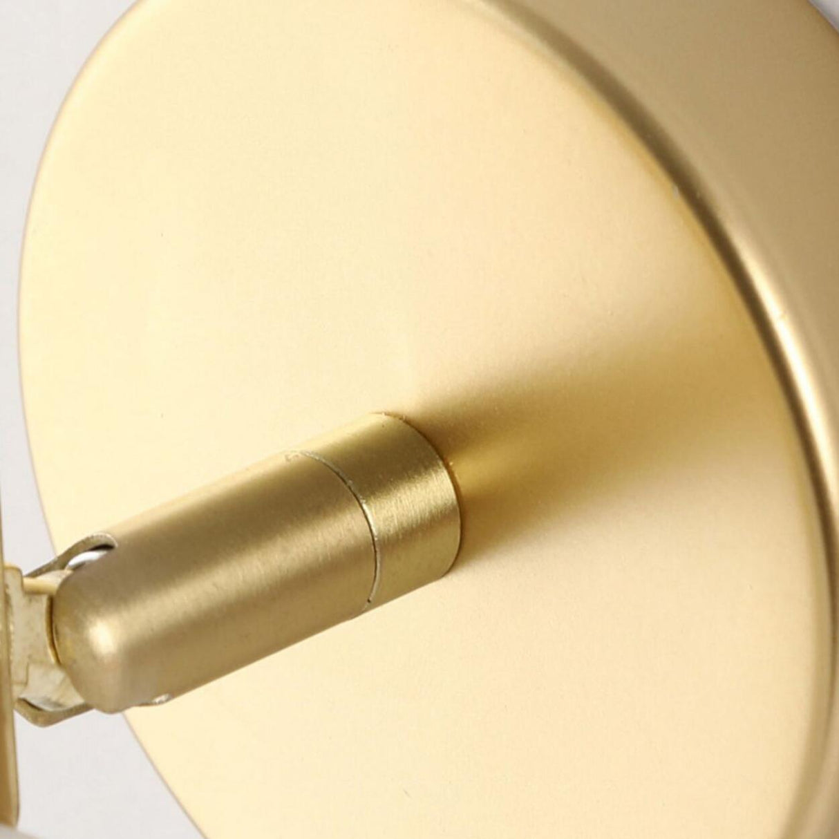 Modern Brass Round White Wall Sconce Light Image - 12