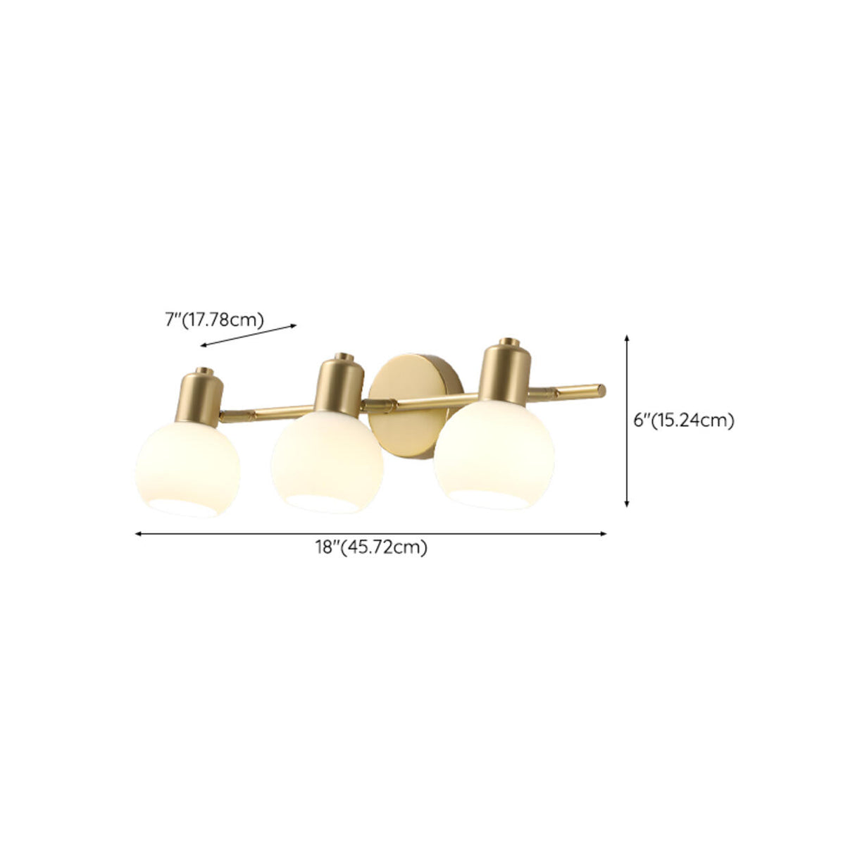 Modern Brass Round White Wall Sconce Light Image - 15