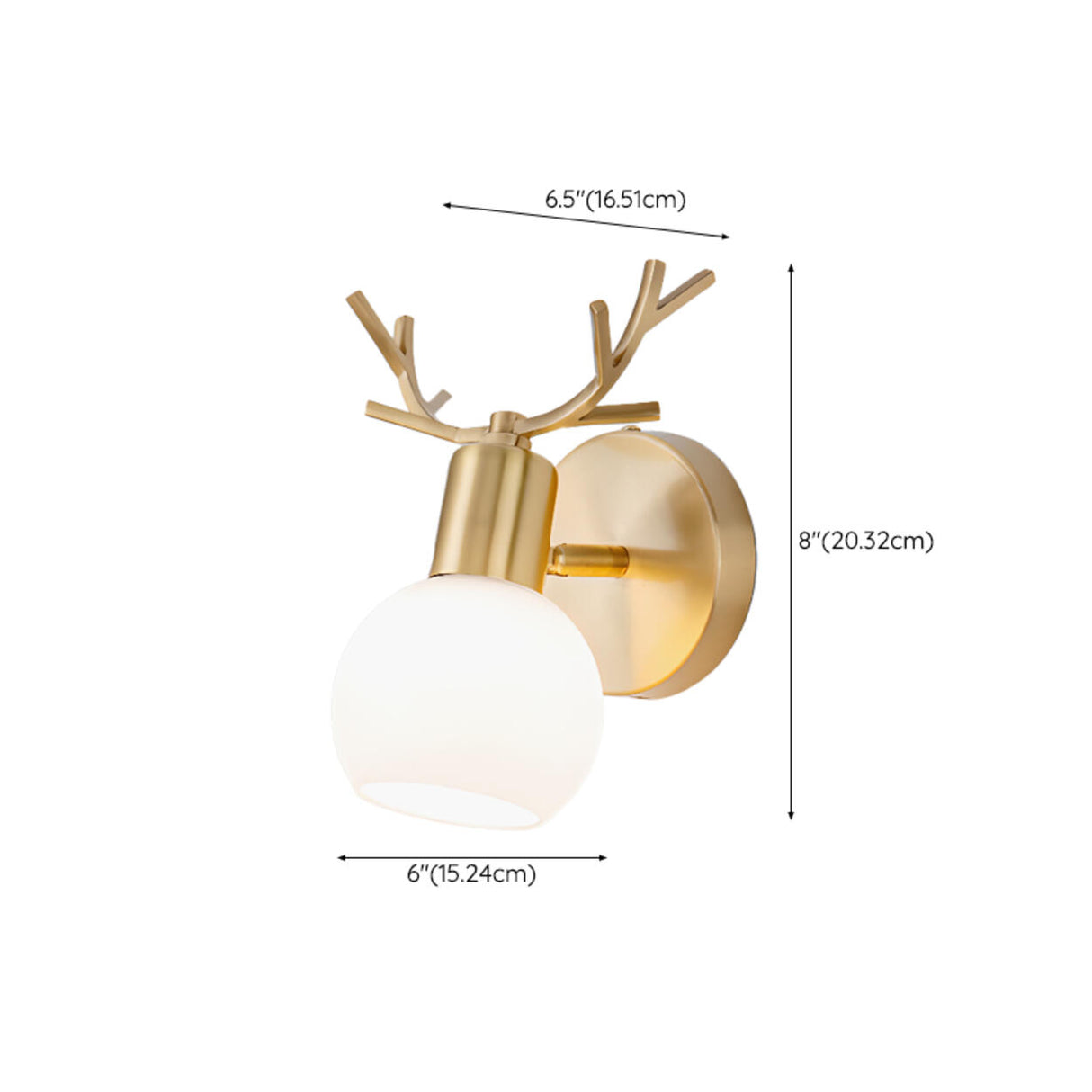 Modern Brass Round White Wall Sconce Light Image - 16