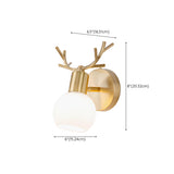 Modern Brass Round White Wall Sconce Light Image - 16