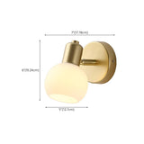 Modern Brass Round White Wall Sconce Light Image - 17