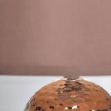 Modern Brown Fabric Textured Finish Ceramic Table Lamp Image - 6