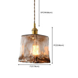 Modern Brown Geometric Glass Floral Wavy Pendant Light Image - 35