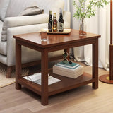 Modern Brown Rectangular Manufactured Wood End Table Image - 1