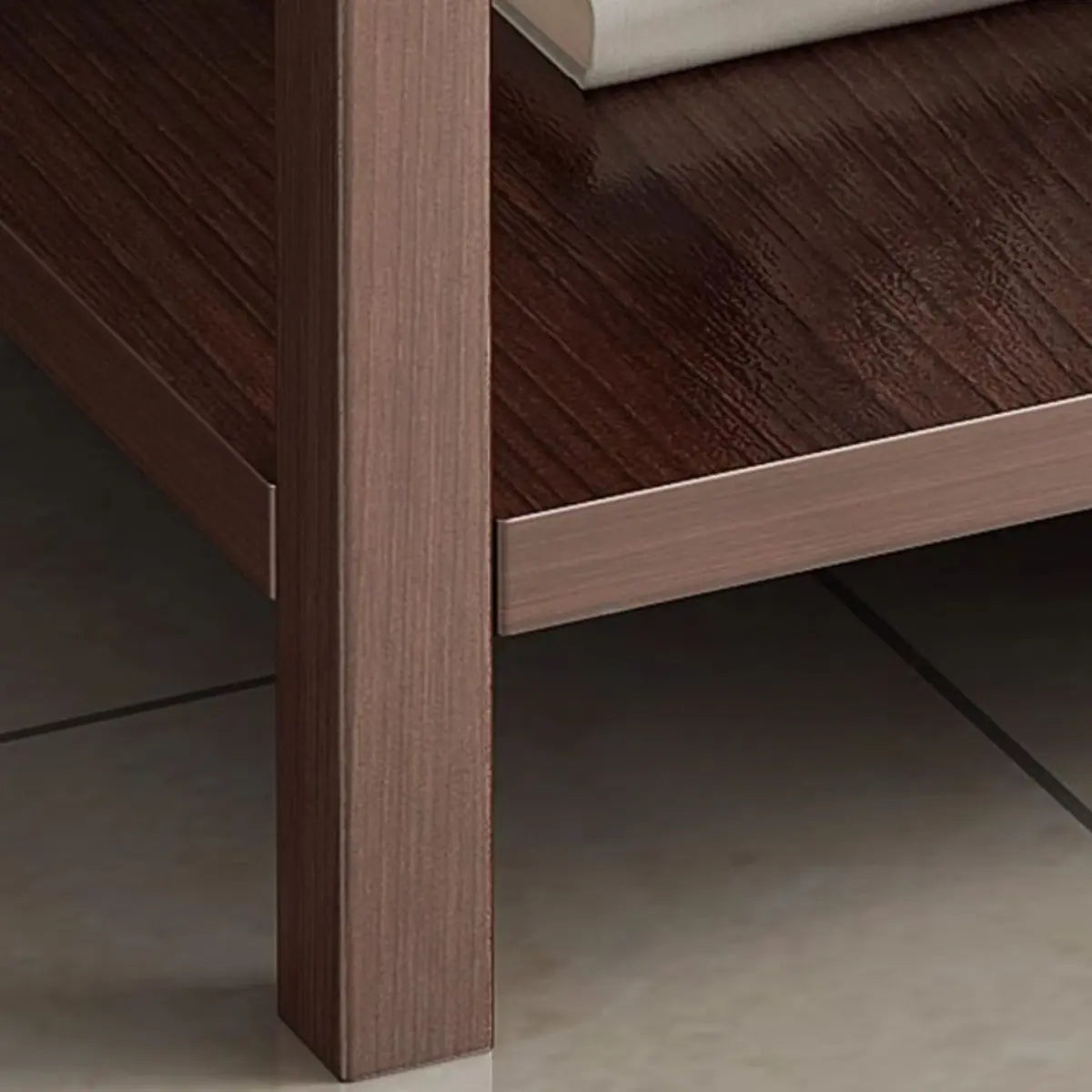 Modern Brown Rectangular Manufactured Wood End Table Image - 12