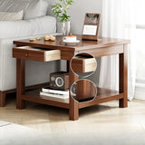 Modern Brown Rectangular Manufactured Wood End Table Image - 19