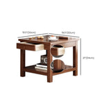 Modern Brown Rectangular Manufactured Wood End Table Image - 22