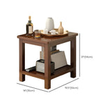 Modern Brown Rectangular Manufactured Wood End Table Image - 25