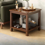 Modern Brown Rectangular Manufactured Wood End Table Image - 4