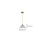 Modern Burlywood Wood Color Clear Glass Cone Pendant Light Image - 24