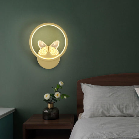 Modern Butterfly Bedroom LED Wall Lamp Image - 1