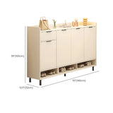 Modern Cabinet Wood Hallway Beige Large Shoe Storage Unit Image - 21