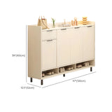 Modern Cabinet Wood Hallway Beige Large Shoe Storage Unit Image - 25