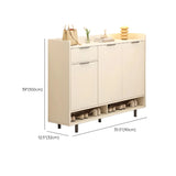 Modern Cabinet Wood Hallway Beige Large Shoe Storage Unit Image - 27