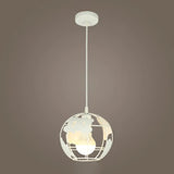 Modern Cafe Colorful World Map Metal Globe Pendant Light Image - 3