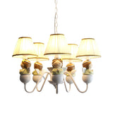 Modern Cartoon Angel Round Chandelier Children Room Image - 3