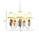 Modern Cartoon Angel Round Chandelier Children Room #size