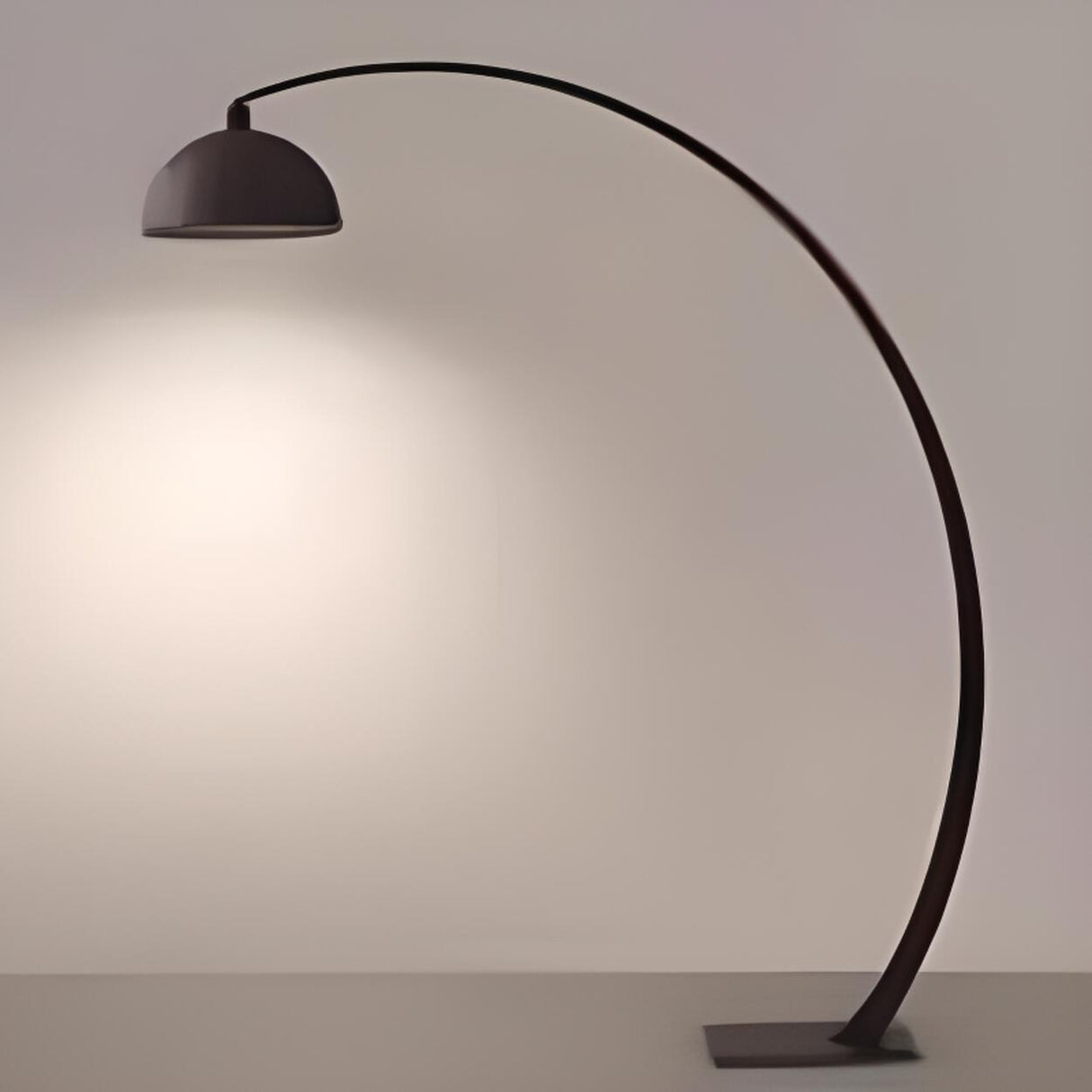 Modern Cast Iron Black Arc Dome LED Floor Lamp Image - 12