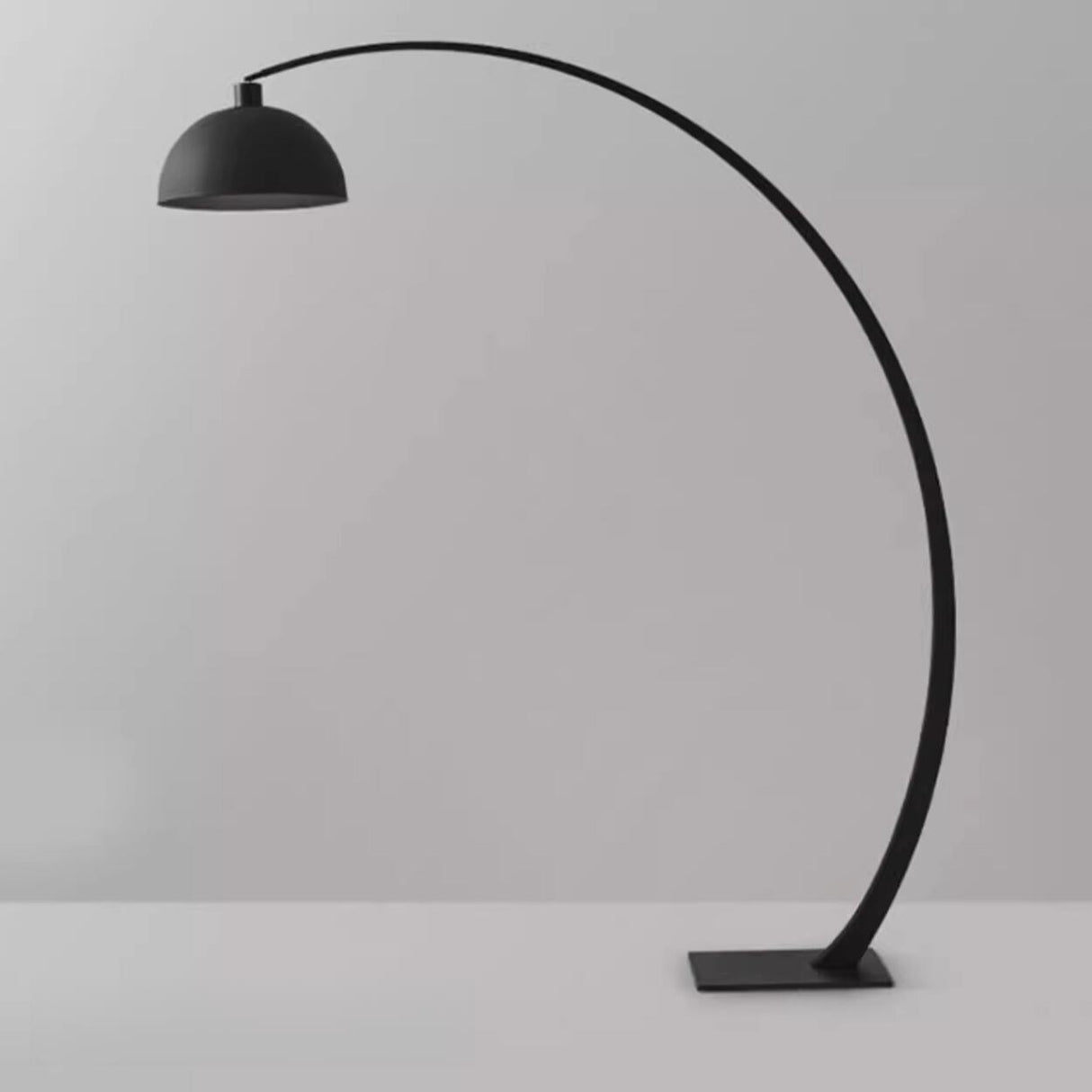 Modern Cast Iron Black Arc Dome LED Floor Lamp Image - 14