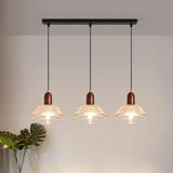 Modern Casual Clear Glass Dome Dining Room Pendant Light Image - 5