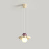 Modern Chalk Resin Trio Metal Globe Pendant Lights Image - 2