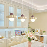 Modern Chalk Resin Trio Metal Globe Pendant Lights Image - 4