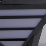 Modern Chic Black Triangle Metal Outdoor Post Light Image - 11