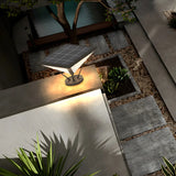 Modern Chic Black Triangle Metal Outdoor Post Light Image - 16