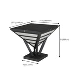 Modern Chic Black Triangle Metal Outdoor Post Light Image - 19