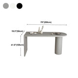 Modern Chic Gray Oval Metal Wood Bistro Bar Table Image - 13