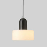 Modern Chic Opalescent Glass Dome Pendant Light Image - 9