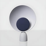 Modern Chic Polished Finish Circular Design Table Lamp Image - 10