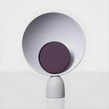 Modern Chic Polished Finish Circular Design Table Lamp Image - 11