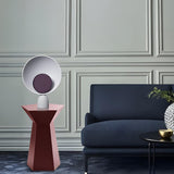 Modern Chic Polished Finish Circular Design Table Lamp Image - 13