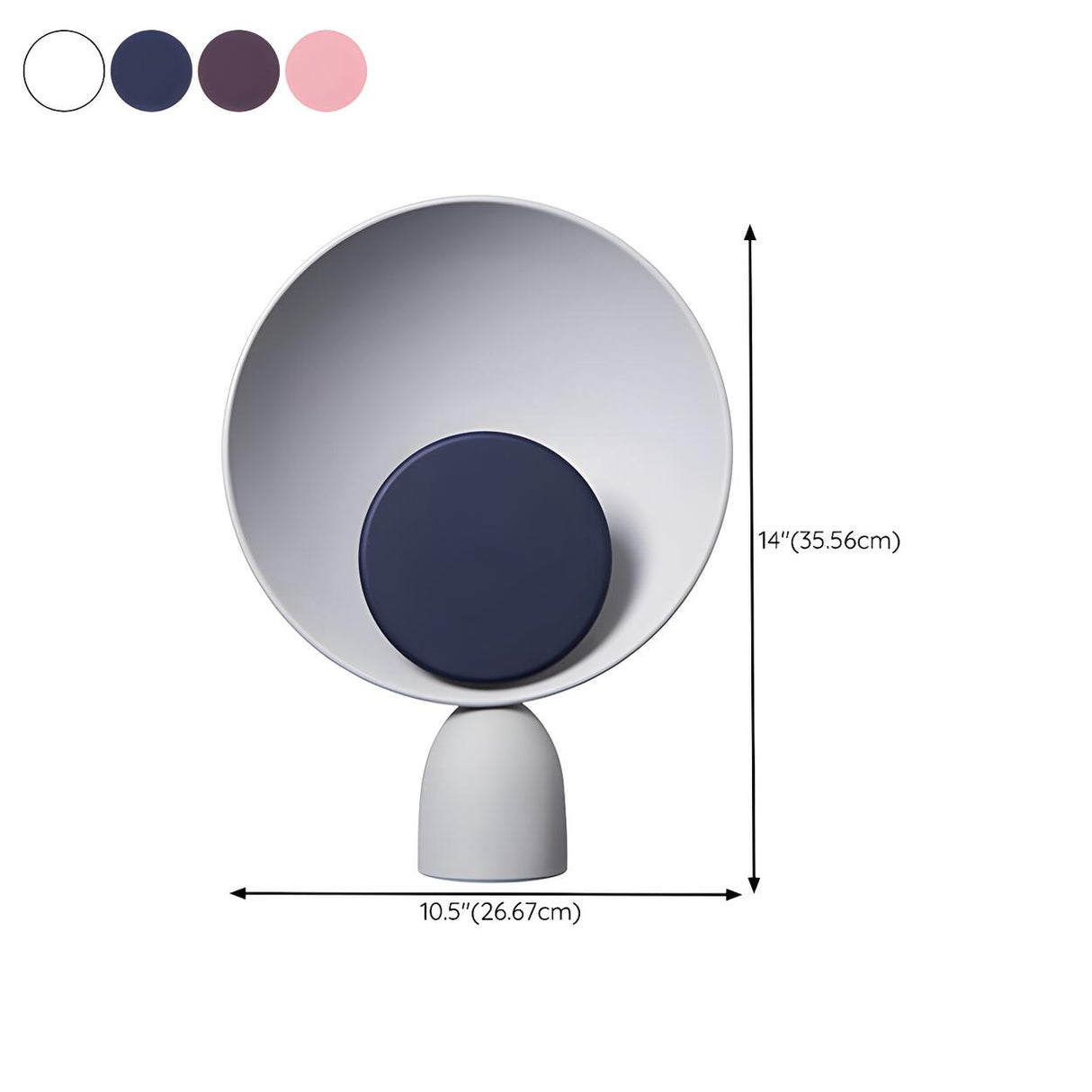 Modern Chic Polished Finish Circular Design Table Lamp 