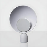 Modern Chic Polished Finish Circular Design Table Lamp Image - 9