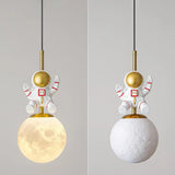 Modern Children Room Astronaut Planet Pendant Light Image - 11