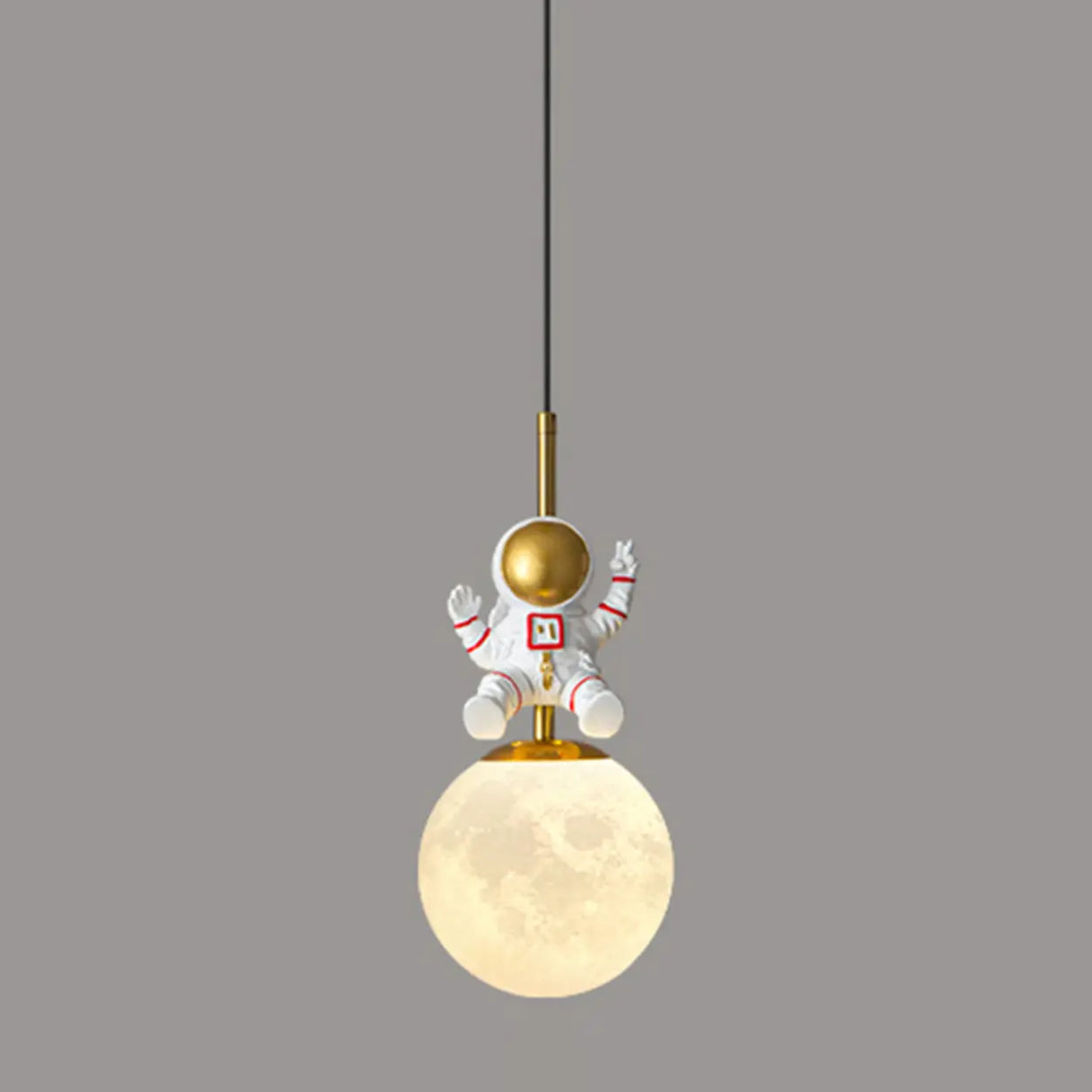 Modern Children Room Astronaut Planet Pendant Light Image - 6